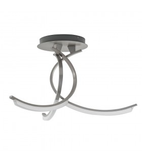 Modern LED Flush Ceiling Light Satin, Warm White 3000K 2200lm - 1