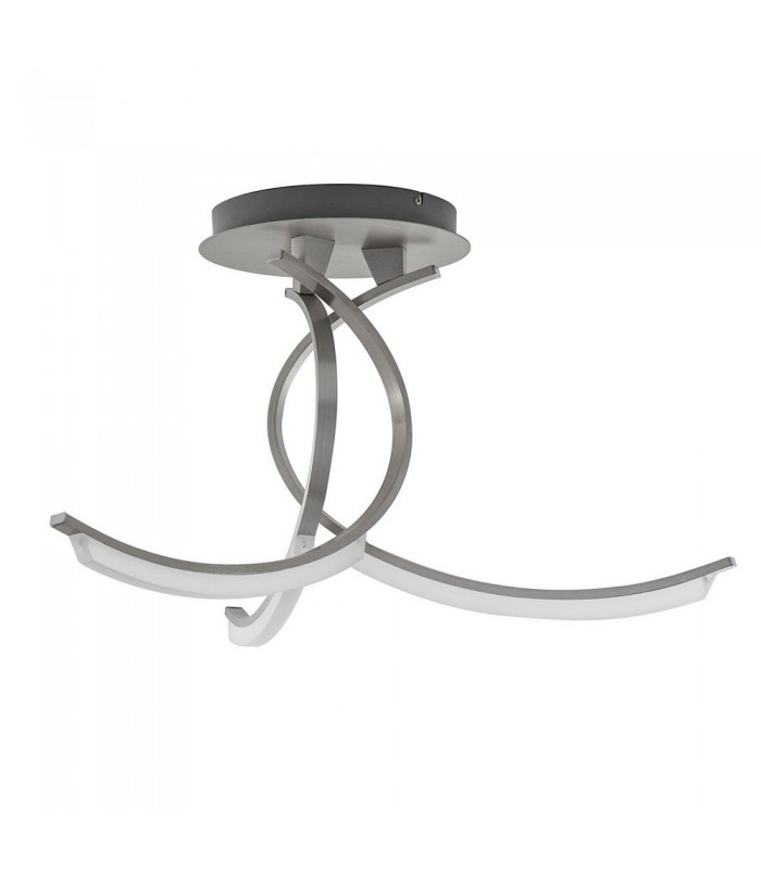 Modern LED Flush Ceiling Light Satin, Warm White 3000K 2200lm - 1