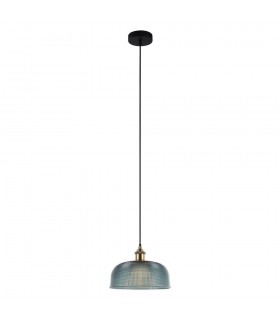 Industrial And Retro Hanging Pendant Blue 1 Light , E27 - 1