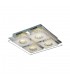 Modern LED Flush Ceiling Light Chrome, Warm White 3000K 1280lm - 1