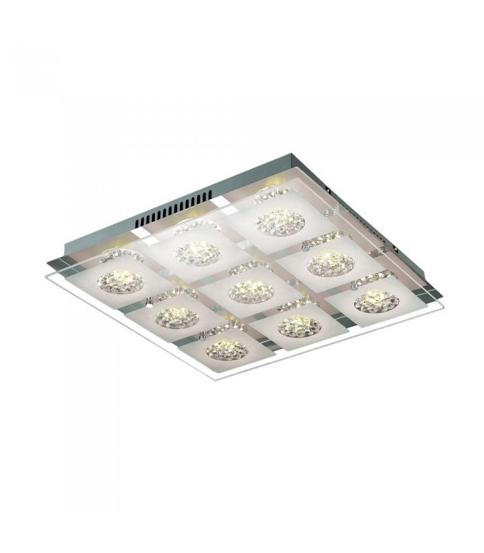 Modern LED Flush Ceiling Light Chrome, White, Warm White 3000K 2880lm - 1