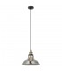 Industrial And Retro Hanging Pendant Black, Gold 1 Light  with Smoky Shade, E27 Dimmable - 2