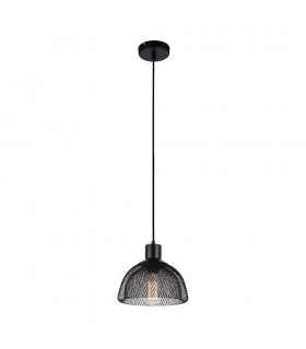 Industrial And Retro Hanging Pendant Black 1 Light  with Metal Mesh Shade, E27 - 1