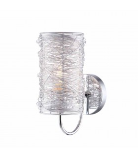 Modern Wall Lamp Silver 1 Light  with Metal Alloy Shade, E14 - 1