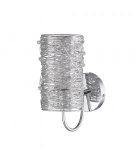 Modern Wall Lamp Silver 1 Light  with Metal Alloy Shade, E14 - 2