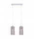 Modern Hanging Pendant Silver 2 Light  with Metal Alloy Shade, E14 - 1