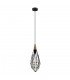 Industrial And Retro Hanging Pendant Black 1 Light with Cage Shade, E27 - 1