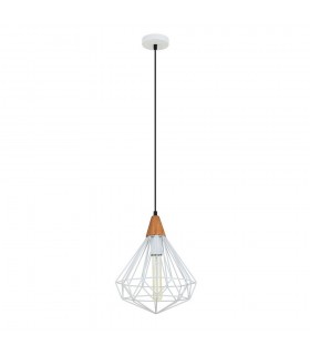 Industrial And Retro Hanging Pendant White 1 Light , E27 - 1