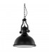 Industrial And Retro Hanging Pendant Black 1 Light with Glass Shade, E27 - 1