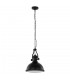 Industrial And Retro Hanging Pendant Black 1 Light with Glass Shade, E27 - 2