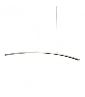Modern LED Hanging Pendant Brushed Silver, Warm White 3000K 1680lm - 1