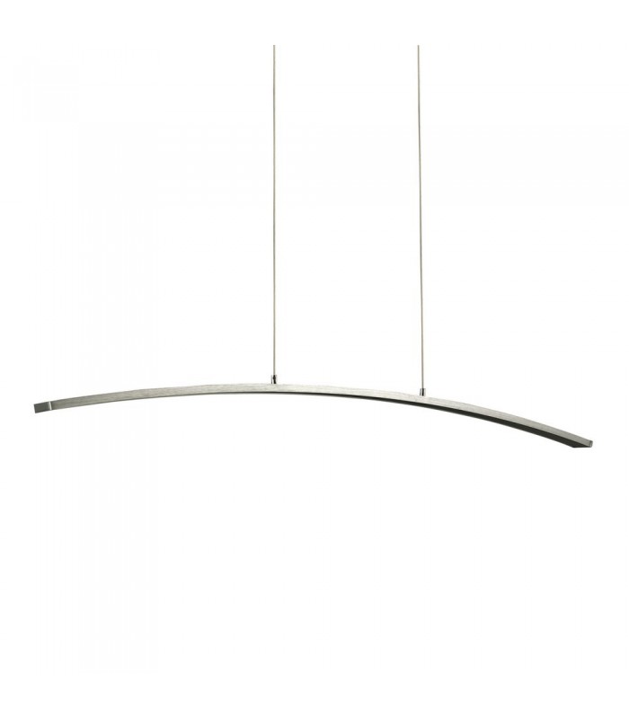 Modern LED Hanging Pendant Brushed Silver, Warm White 3000K 1680lm - 1