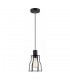 Industrial And Retro Hanging Pendant Black 1 Light with Cage Shade, E27 - 1