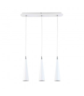 Modern Hanging Pendant White 3 Light  with White Shade LED, GU10 - 1