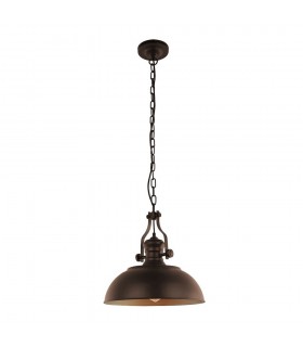 Industrial And Retro Hanging Pendant Bronze, Golden 1 Light  with Metal Alloy Shade, E27 - 1