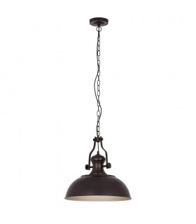 Industrial And Retro Hanging Pendant Bronze, Golden 1 Light  with Metal Alloy Shade, E27 - 2
