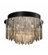 Classic Flush Ceiling Light Chrome 10 Light  with Crystal Shade G4 - 1