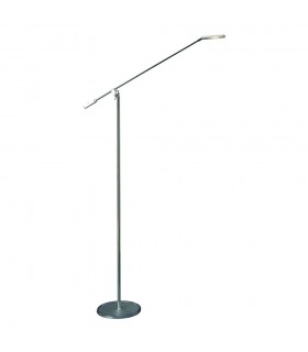 Modern LED Floor Lamp Silver, Warm White 3000K 567lm - 1