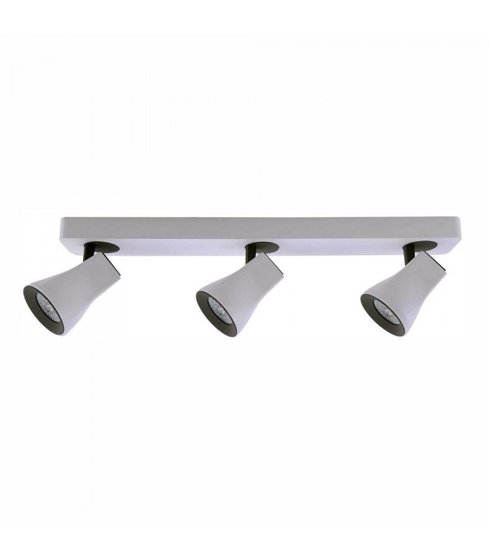 Modern Spotlights White, Grey 3 Light  with Sandy White, Sand Grey Shade LED, GU10 - 1