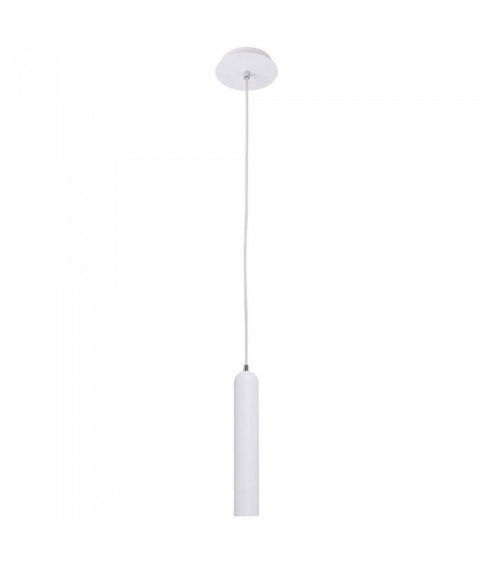 Modern Hanging Pendant White 1 Light  with White Matt Shade, GU10 - 1