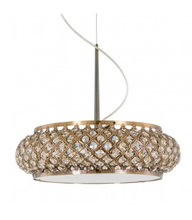 Classic Hanging Pendant Antique Bronze 5 Light  with Crystal Shade, G9 - 1