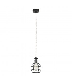 Industrial And Retro Hanging Pendant Black 1 Light , E27 - 1