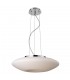 Modern Hanging Pendant Chrome 4 Light  with Milk Shade, E27 - 1