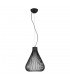 Industrial And Retro Hanging Pendant Black 1 Light  with Black Metal Shade, E27 - 1