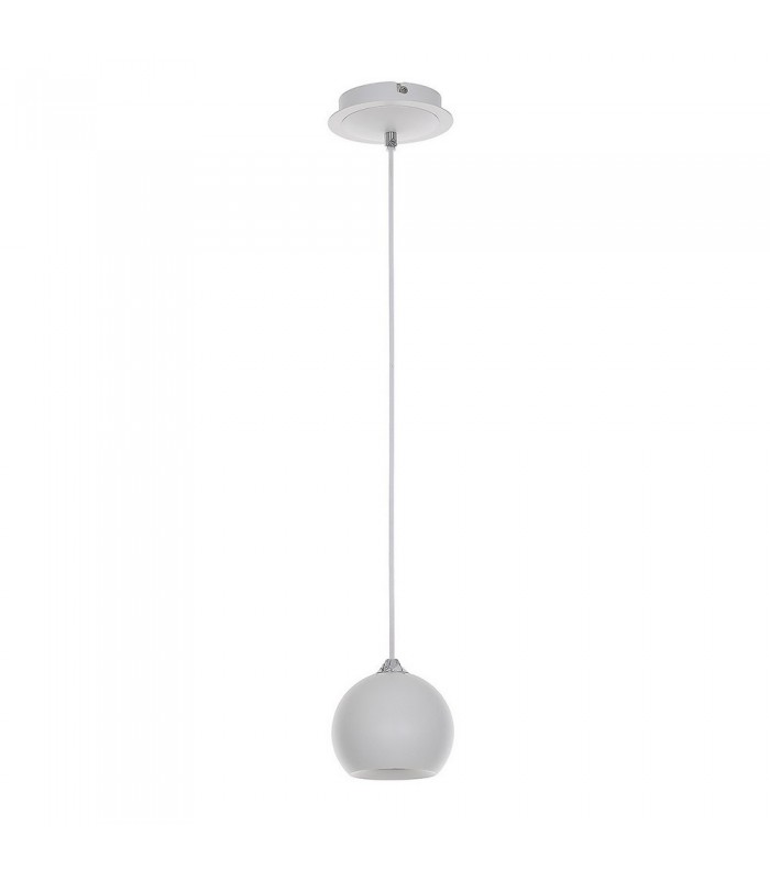 Modern Hanging Pendant White 1 Light  with White Shade, GU10 - 1