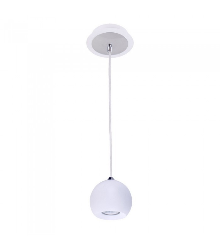 Modern Hanging Pendant White 1 Light  with White Shade, GU10 - 2
