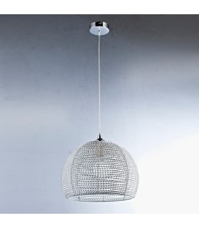 Modern Hanging Pendant Chrome, Aluminum 1 Light  with Aluminum Shade, E27 - 2