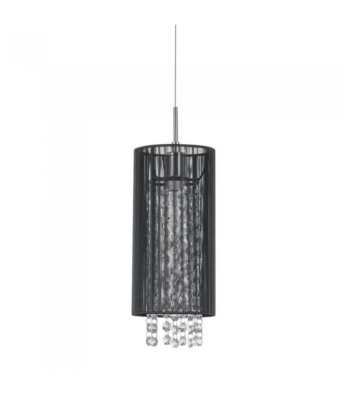 Hanging Pendant Black 1 Light  with Crystal Shade, E14 - 1
