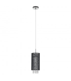 Hanging Pendant Black 1 Light  with Crystal Shade, E14 - 2
