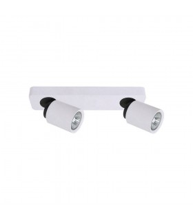 Modern Spotlights White 2 Light  with White Shade, GU10 - 1