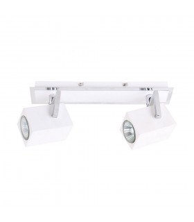 Modern Spotlights Chrome 2 Light  with White Shade, GU10 - 1