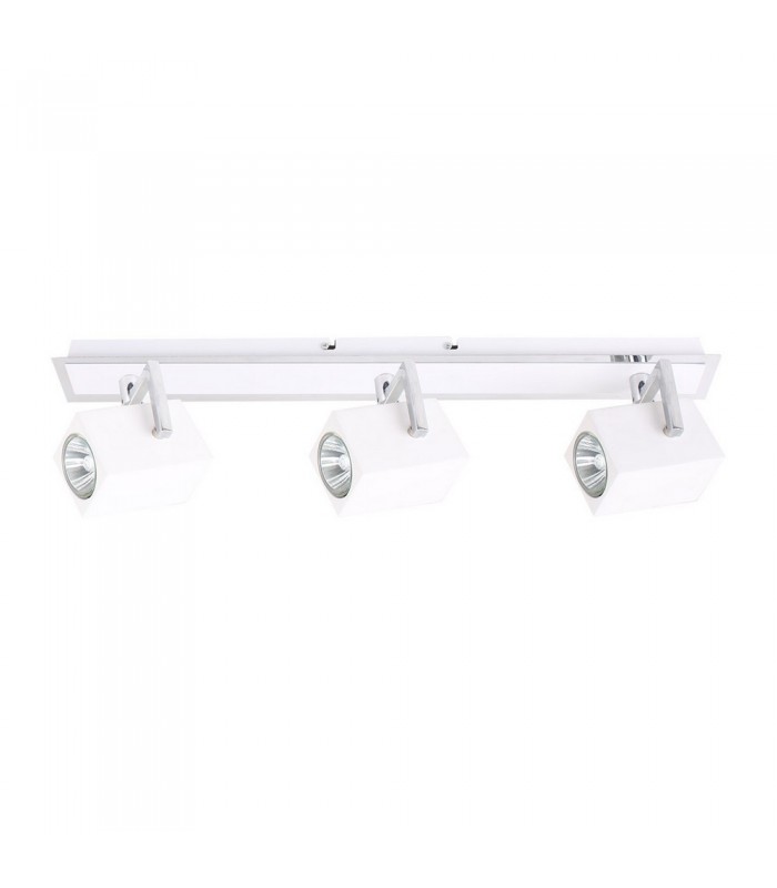 Modern Spotlights Chrome 3 Light  with White Shade, GU10 - 1