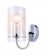 Modern Wall Lamp Chrome 1 Light  with Clear Shade, E27 - 1