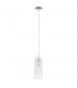 Modern Hanging Pendant Chrome 1 Light  with Clear Shade, E27 - 2