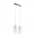 Modern Hanging Pendant Chrome 2 Light  with Clear Shade, E27 - 2