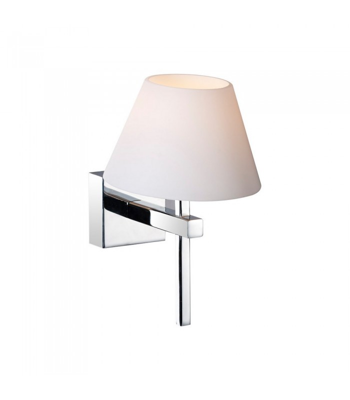 Modern Bathroom Lamp Chrome 1 Light  with White Shade, G9, IP44 - 1