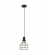 Industrial And Retro Hanging Pendant Black 1 Light  with Black Metal Shade, E27 - 1