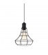 Industrial And Retro Hanging Pendant Black 1 Light  with Black Metal Shade, E27 - 1