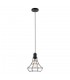 Industrial And Retro Hanging Pendant Black 1 Light  with Black Metal Shade, E27 - 2