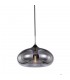 Industrial And Retro Hanging Pendant Black 1 Light  with Dark Glass Shade, E27 - 1