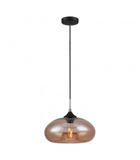 Industrial And Retro Hanging Pendant Black 1 Light  with Shining Shade, E27 - 1