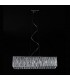 Modern Hanging Pendant Chrome 7 Light  with Anodized Aluminum, Silver Shade, G9 - 1