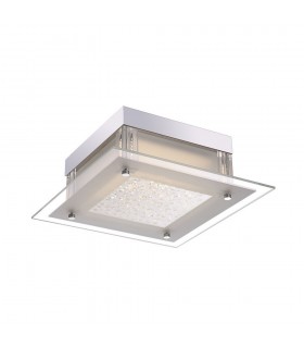 Classic LED Flush Ceiling Light Chrome, Cool White 4000K 960lm - 1