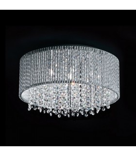 Modern Flush Ceiling Light Silver 7 Light , G9 - 1