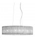Modern Hanging Pendant Silver 6 Light  with Clear Shade, G9 - 1