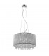 Modern Hanging Pendant Silver 7 Light  with Anodized Aluminum, Chocolate Shade, G9 - 1